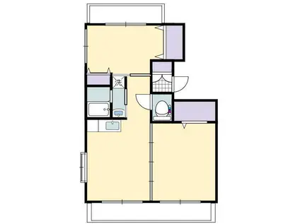 サンライズ8(2LDK/3階)の間取り写真