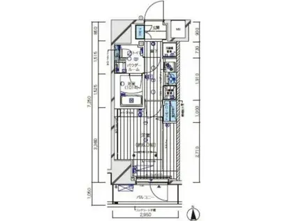 メインステージ北千住V(1K/3階)の間取り写真