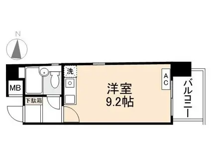 R-RESIDENCE TAKAMATSU(ワンルーム/7階)の間取り写真