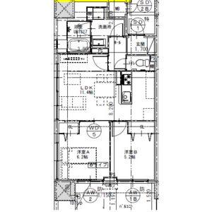 さくらHILLS ROKUBAN PLATINUM RESIDENCE(2LDK/11階)の間取り写真