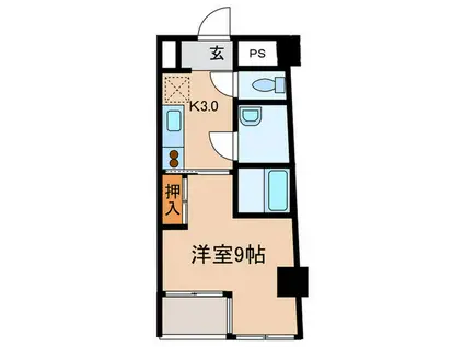 CASA YOSAMI(1K/3階)の間取り写真
