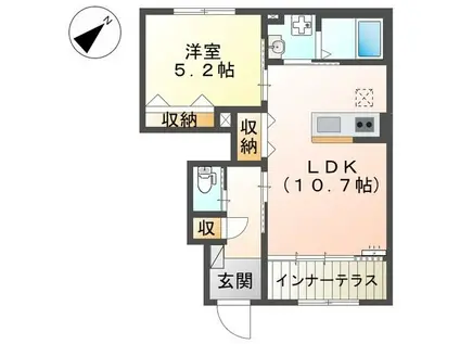 ウィン ワールド(1LDK/1階)の間取り写真
