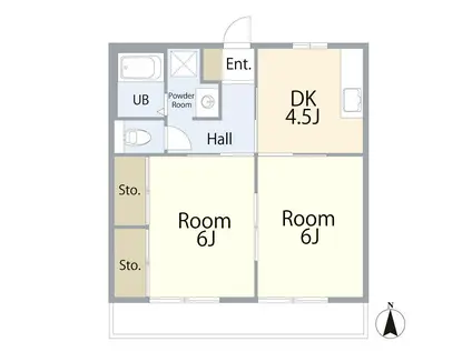 妙高ハイツ(2DK/2階)の間取り写真