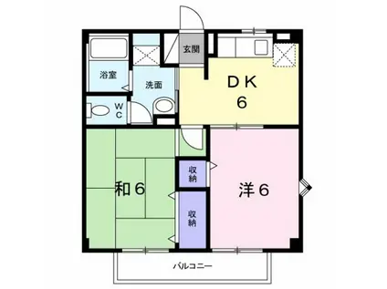 エルセトル佐方(2DK/2階)の間取り写真