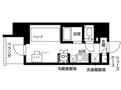 CLASSY BASE川崎(ワンルーム/8階)の間取り写真