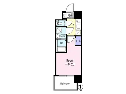 エスリード大阪城イースト(1K/11階)の間取り写真