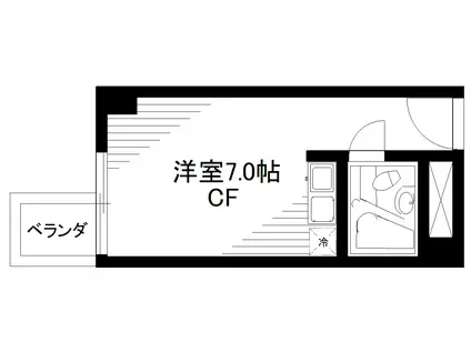 ソフトタウン赤坂(ワンルーム/3階)の間取り写真