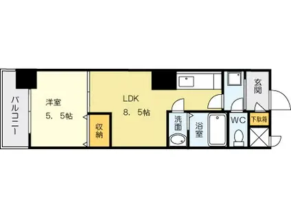 HAMIEL真鶴(1LDK/9階)の間取り写真
