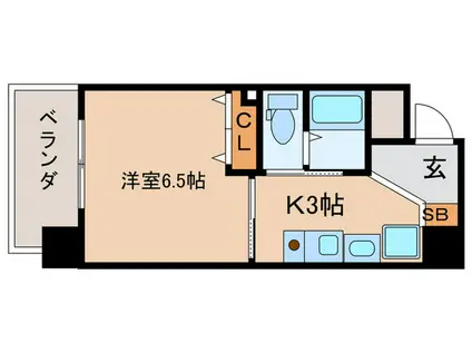 SWISS天王寺II(1K/8階)の間取り写真