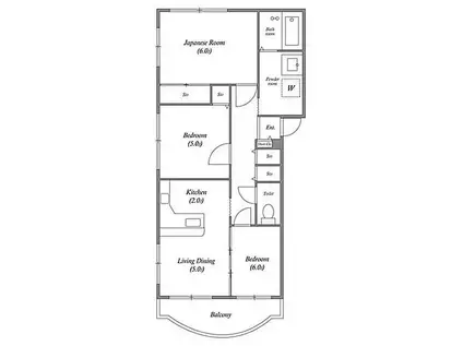 メゾンそれいゆ(3LDK/2階)の間取り写真