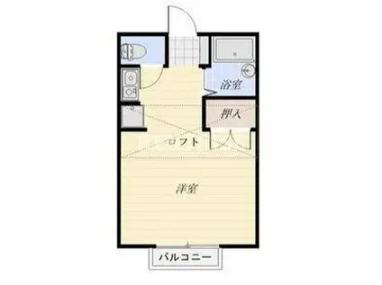 アエレ北屋敷(ワンルーム/1階)の間取り写真