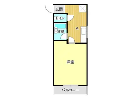 サンヨ高林(1K/3階)の間取り写真