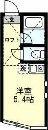 ユナイト追浜モンセラートの杜(ワンルーム/2階)の間取り写真