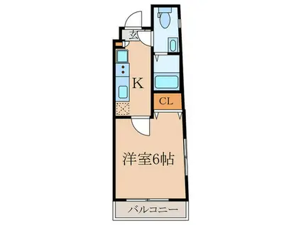 パールマンション鷺宮(1K/2階)の間取り写真