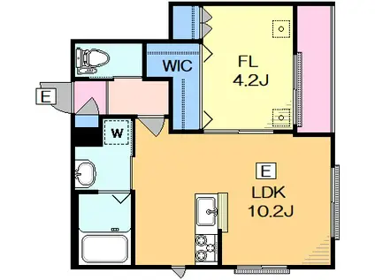 ROOTS2819(1LDK/2階)の間取り写真