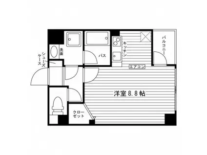 アステラス木ノ下(ワンルーム/5階)の間取り写真