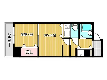 ARK-M(1DK/6階)の間取り写真