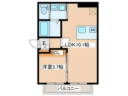 旭区中希望ヶ丘計画(1LDK/3階)の間取り写真