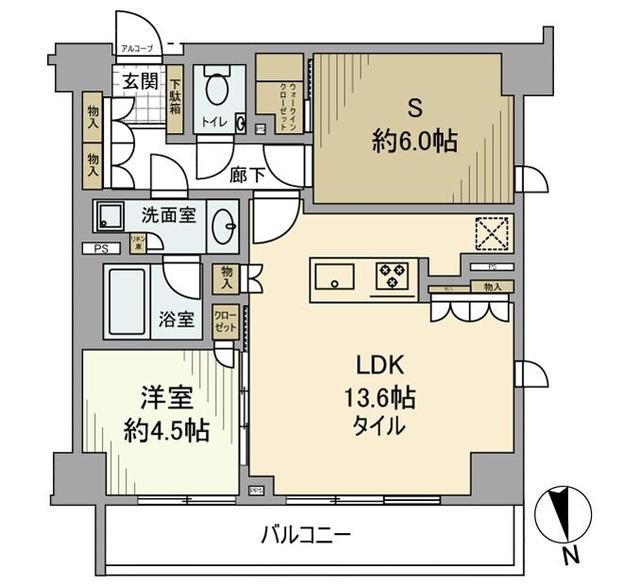 ピアース碑文谷五丁目(1SLDK/1階)の間取り写真