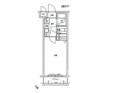 アクタス博多(1K/3階)の間取り写真