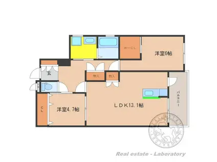 ALTE MEISTER REVEII (2LDK/4階)の間取り写真