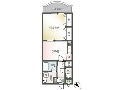 S・ANNEX(1DK/1階)の間取り写真