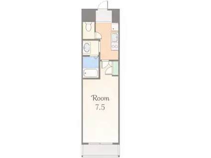 MSPALAZZO 都島(1K/9階)の間取り写真