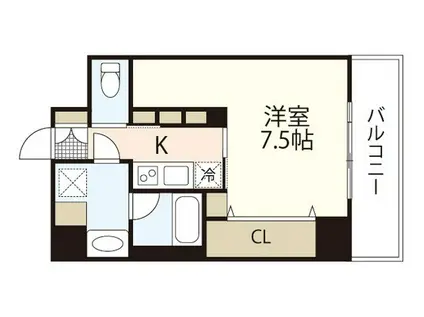 CASA EN II(1K/6階)の間取り写真