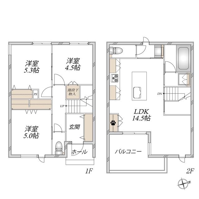 WITH(3LDK/1階)の間取り写真