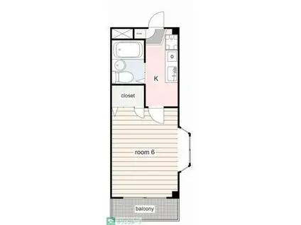 入間プレミアム(1K/3階)の間取り写真