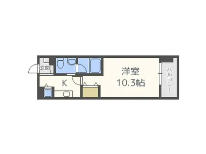 アーデン江戸堀(1K/5階)の間取り写真