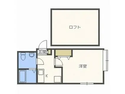 クレステッドビジョン(1K/1階)の間取り写真