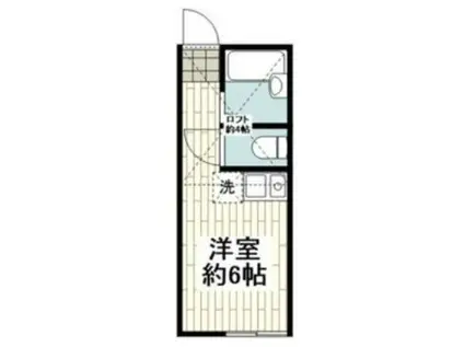 ユナイト白楽マッフィー(ワンルーム/2階)の間取り写真