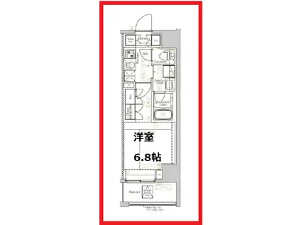 ディップス金町レジデンス(1K/7階)の間取り写真