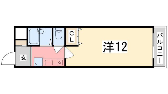 インタービレッジ別所(1K/5階)の間取り写真