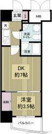APRILE南森町(1DK/10階)の間取り写真