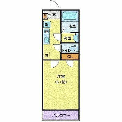 サニープレイス仙台東口(1K/4階)の間取り写真