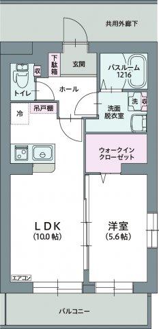 グランデ(1LDK/1階)の間取り写真