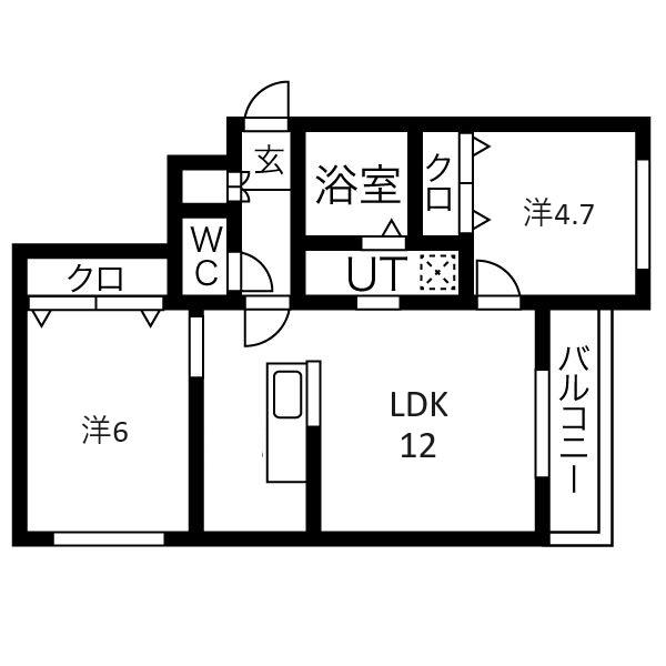 STRADALE(2LDK/5階)の間取り写真