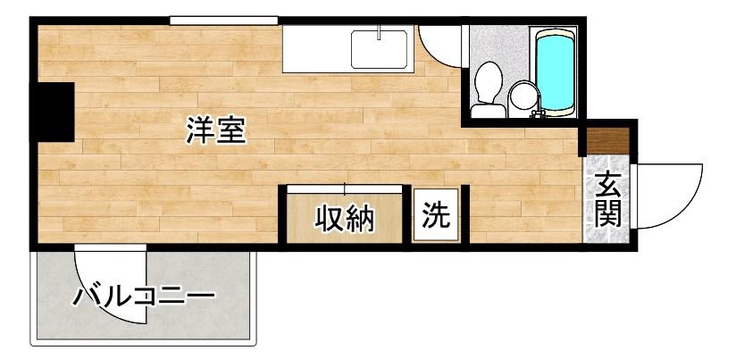 司城ビル(ワンルーム/7階)の間取り写真