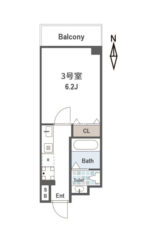 銀座アパートメントハウス(1K/3階)の間取り写真