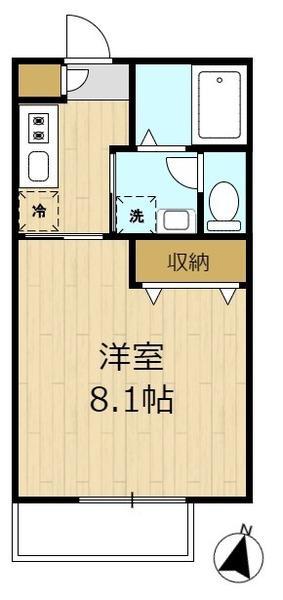 メゾンセンター北(1K/1階)の間取り写真