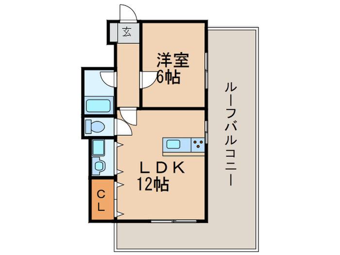 ジェイズビルII(1LDK/6階)の間取り写真