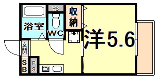 SIESTA(1K/1階)の間取り写真