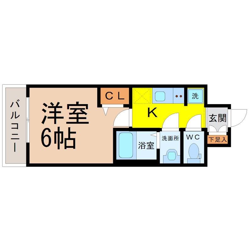 アステリ鶴舞エーナ(1K/10階)の間取り写真