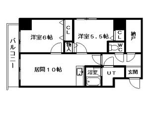 アーバン菊水(2LDK/4階)の間取り写真
