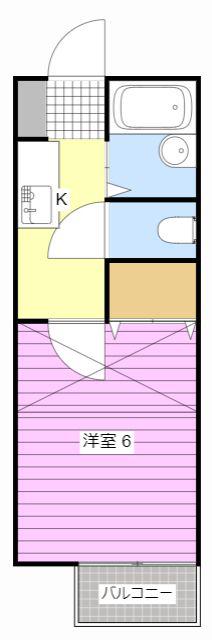コーポヒカリ(1K/2階)の間取り写真
