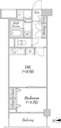 ミリアレジデンス大岡山(1LDK/2階)の間取り写真