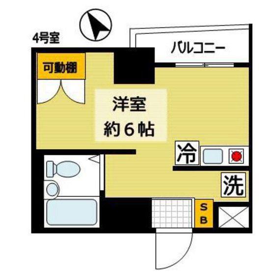 グランマーレ早稲田(ワンルーム/7階)の間取り写真