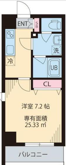 COURT TAKETOKUIII(1K/2階)の間取り写真